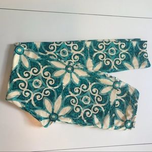 Blue floral lularoe OS leggings
